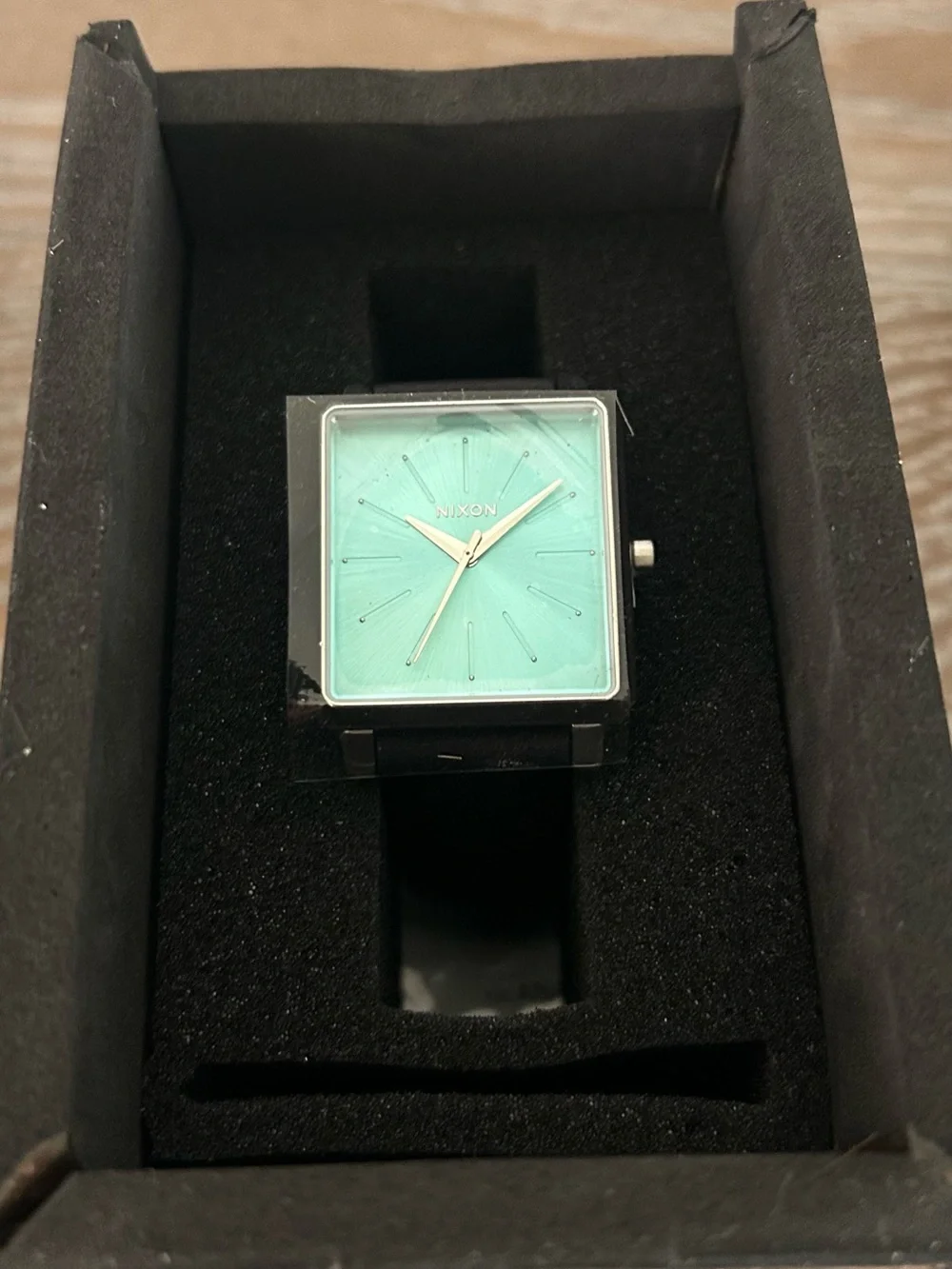 Nixon K Squared Mint Dial with Black Strap peppermint black nib